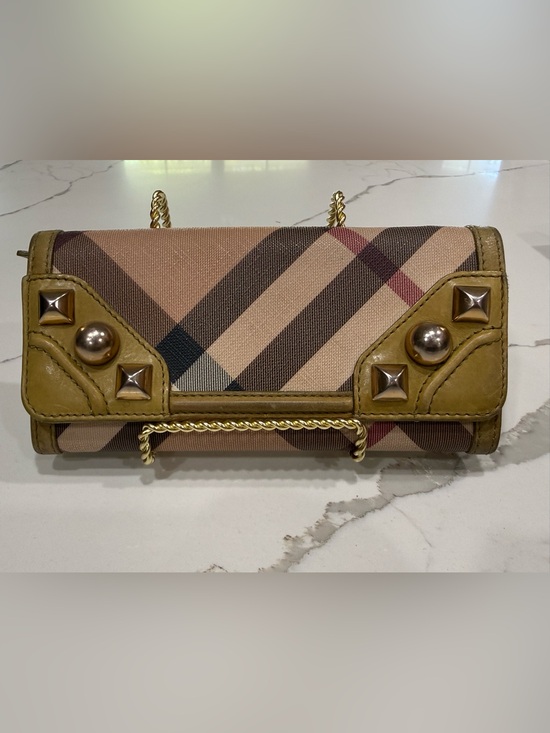 Burberry Handbags - Burberry House Check Studded Continental Flap Wallet